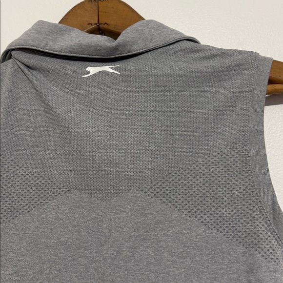 Slazenger Sleeveless Golf Polo Button Tank Top Gray - Picture 7 of 7